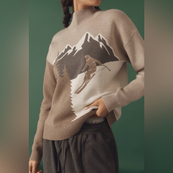 ALP N ROCK Portia Mock Neck Sweater S - Picture 2 of 7